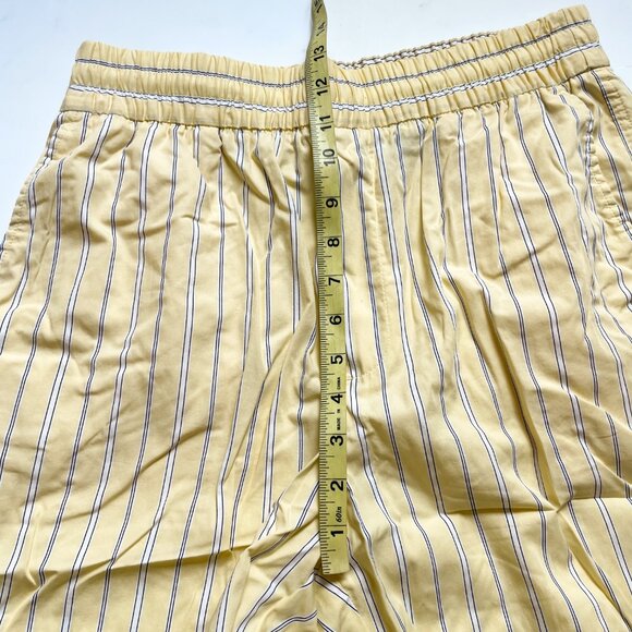 GAP Organic Cotton Poplin Easy Wide Leg Pants Yellow Stripe Size Small NEW NWT - Picture 7 of 9